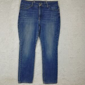 Lee Womens Jeans Straight Leg Denim Blue 3411155 Serene Secretly Shapes Plus 18